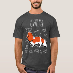 Camiseta Blenheim Cavalier King Charles Spaniel Dog Anatomí