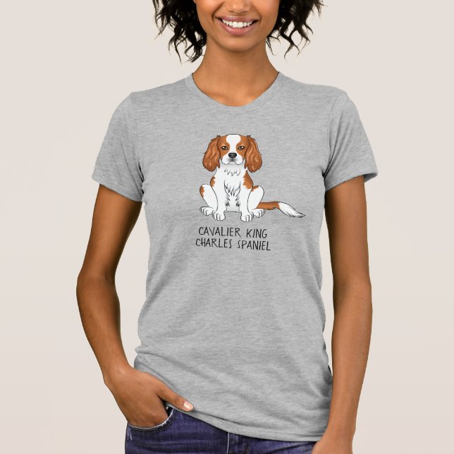 Camiseta Blenheim Cavalier King Charles Spaniel Perro y Tex (Anverso)