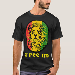 Camiseta Bless Up Reggae Leon Reggae Music Jah Love Rasta I