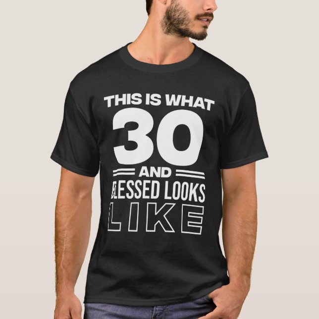 Camiseta Blessed 30 Years Blessed 30th Birthday Squad Bday  (Anverso)