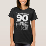 Camiseta Blessed 90 Years Blessed 90th Birthday Squad Bday<br><div class="desc">90 Años Bendecieron A Christian Noviembre Noveno Escuadrón de Cumpleaños.</div>