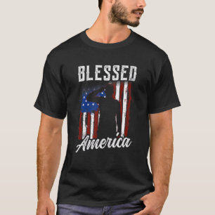 Camiseta Blessed America Patriotic Usa Us American Us Usa