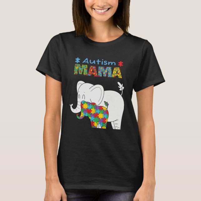 Camiseta Blessed Autism Mom Mother Autistic Kids Awareness  (Anverso)