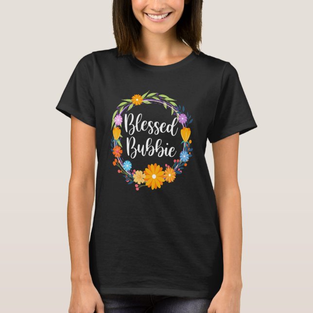 Camiseta Blessed Bubbie Shirt Grandma Mothers Day Thanksgiv (Anverso)