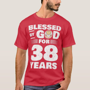 Camiseta Blessed By God For 38 Years38th Birthday Premium 