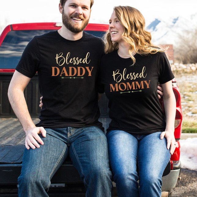 Camiseta Blessed Daddy | Matching Family Christian Dad Tee (Subido por el creador)