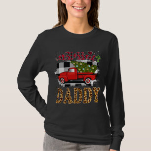 Camiseta Blessed Daddy Red Truck Plaid Xmas Tree Family Chr