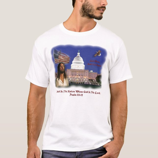Camiseta Blessed es la nación cuyo dios es el señor (Anverso)