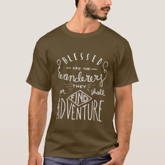 Camiseta Blessed es los hombres puestos letras mano de los