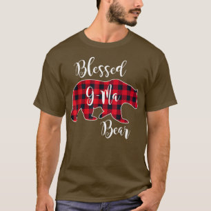 Camiseta Blessed G-Ma Bear Red Buffalo Check Plaid Fun Gran