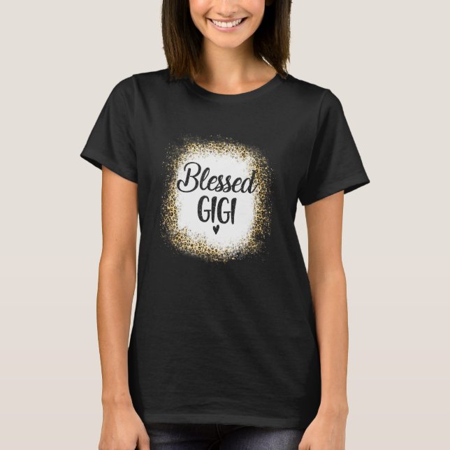 Camiseta Blessed Gigi Leopard    Best Mom Ever  Mother's Da (Anverso)