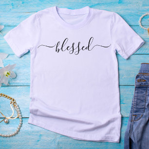 Camiseta Blessed Girly Script