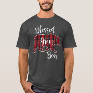 Camiseta Blessed Gram Bear Red Tartan Plaid Grandma Gift Pr