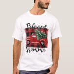 Camiseta Blessed Gramma Red Truck Vintage Christmas Tree<br><div class="desc">Blessed Gramma Red Truck Vintage Christmas Tree</div>
