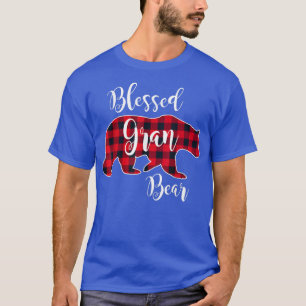 Camiseta Blessed Gran Bear Red Buffalo Check Plaid Fun Gran