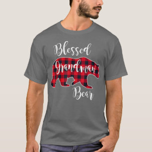 Camiseta Blessed Grandmaw Bear Red Buffalo Check Plaid Gran