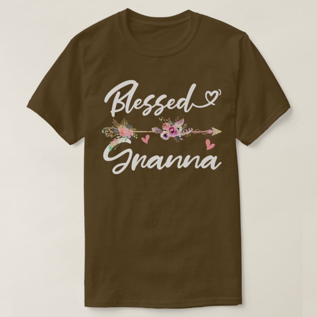 Camiseta Blessed Granna  Funny Greatful Flower Family Grand (Diseño del anverso)