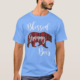 Camiseta Blessed Granny Bear Red Tartan Plaid Fun Grandma G