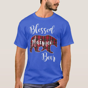 Camiseta Blessed Maimeo Bear Red Tartan Plaid Fun Grandma G