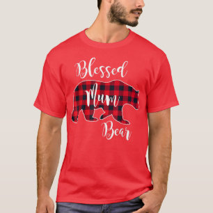 Camiseta Blessed Mamá Bear Buffalo Check Plaid Pattern Mama