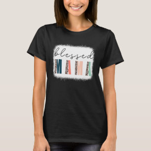 Camiseta Blessed Mama Bleached Mama Leopard
