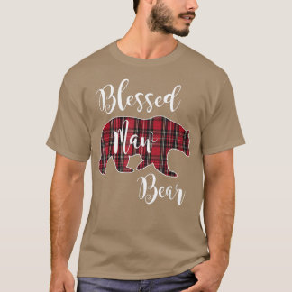 Camiseta Blessed Maw Oso Rojo Tartán Paid Pattern Mama Mot