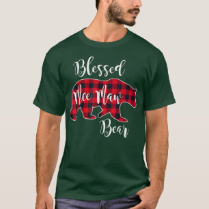 Camiseta Blessed Mee Maw Bear Red Buffalo Check Plaid Grand