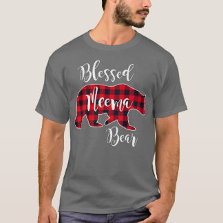 Camiseta Blessed Meema Oso Red Buffalo Check Plaid Fun Gra