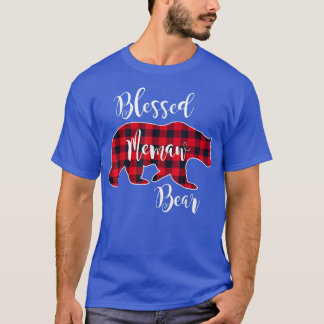 Camiseta Blessed Memaw Bear Red Buffalo Check Plaid Fun Gra