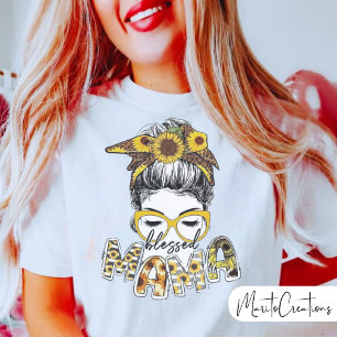 Camiseta  blessed mum t-shirt to celebrate mother's day