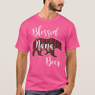 Camiseta Blessed Nana Bear Red Tartan Plaid Fun Grandma Gif