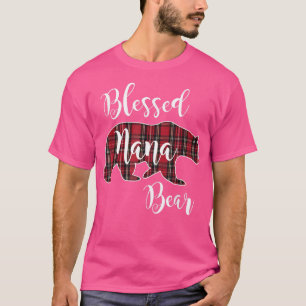 Camiseta Blessed Nana Bear Red Tartan Plaid Fun Grandma Gif