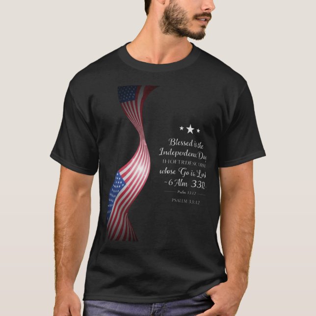 Camiseta Blessed Nation – Christian July 4  (Anverso)