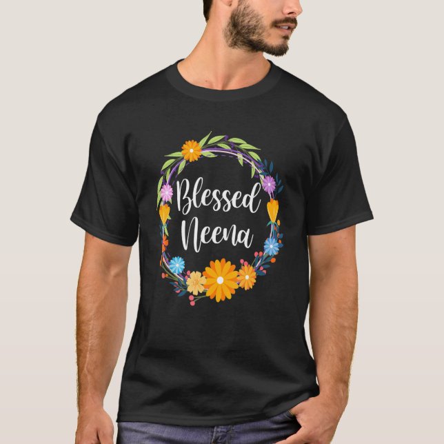 Camiseta Blessed Neena Shirt Grandma Mothers Day Thanksgivi (Anverso)