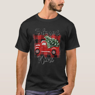 Camiseta Blessed Nini Red Truck Vintage Christmas Tree