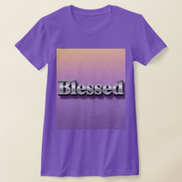 Camiseta Blessed Purple Purpurina Slim Fit T-Shirt