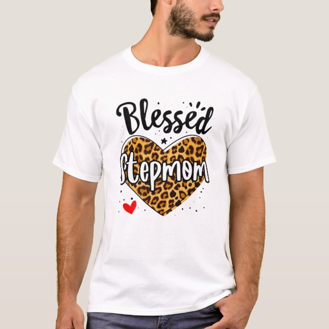 Camiseta Blessed Stepmom Leopard Print Nana Mother's Day Gr (Anverso)