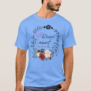 Camiseta Blessed Tía Floral Est 2022 Funny Floral Mothers