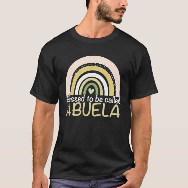 Camiseta Blessed To Be Called Abuela Boho Rainbow Mother s  (Anverso)