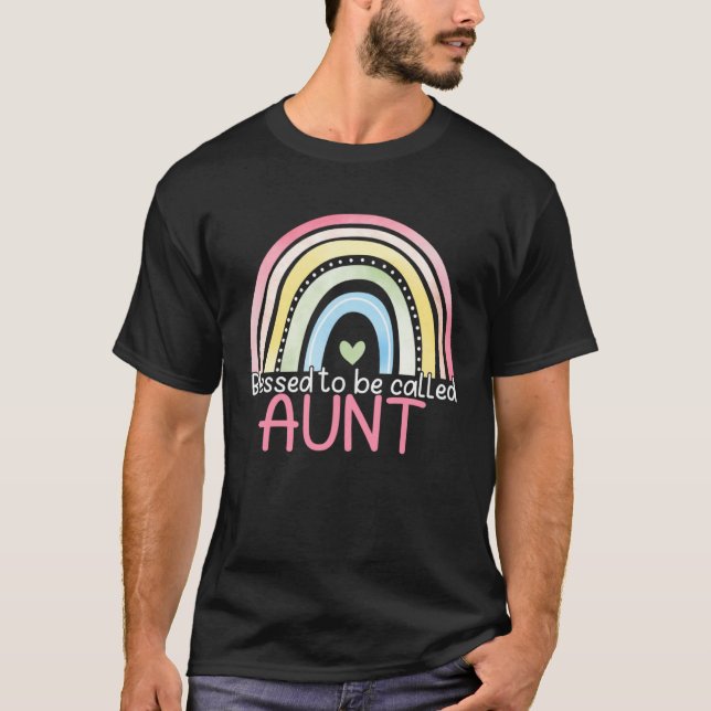 Camiseta Blessed To Be Called Aunt Rainbow Mother s Day Bes (Anverso)