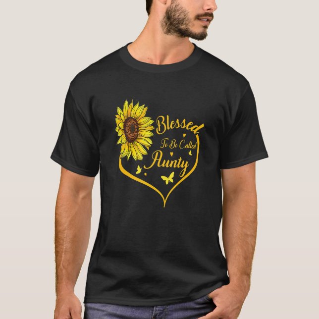 Camiseta Blessed To Be Called Aunty Sunflower Mother s Day (Anverso)
