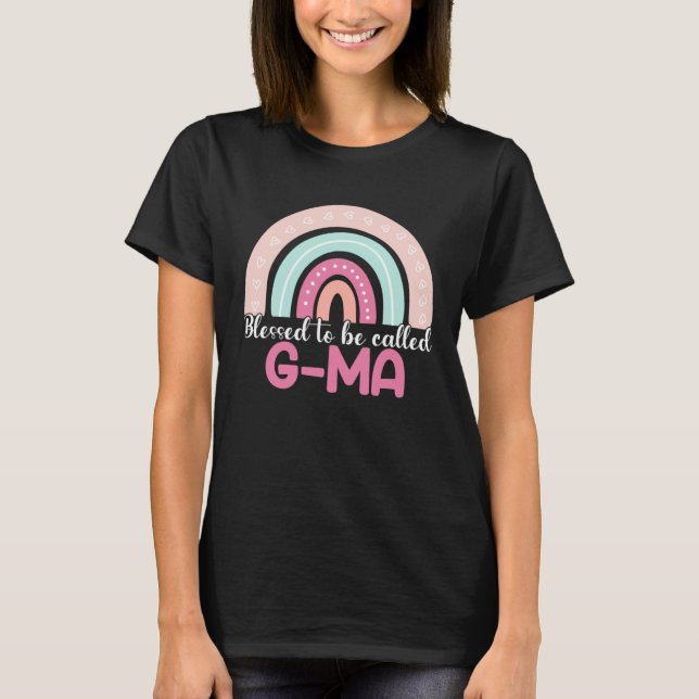 Camiseta Blessed To Be Called G Ma Rainbow Mothers Day Mom  (Anverso)