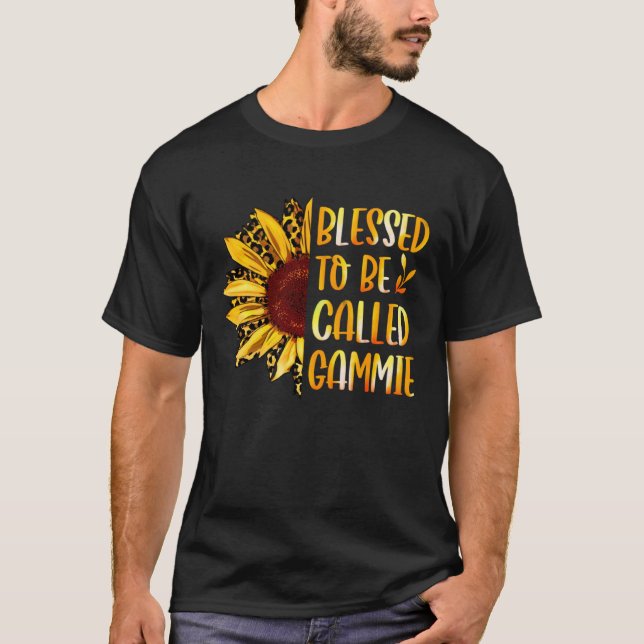 Camiseta Blessed To Be Called Gammie Cute Sunflower Mothers (Anverso)