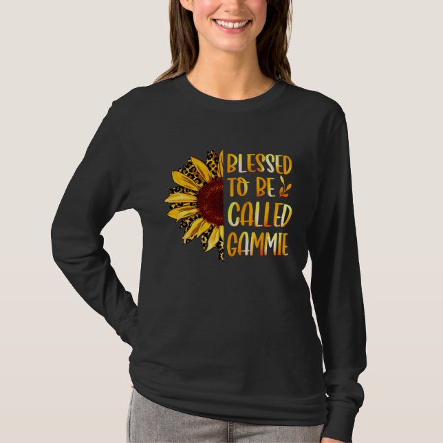 Camiseta Blessed To Be Called Gammie Cute Sunflower Mothers (Anverso)