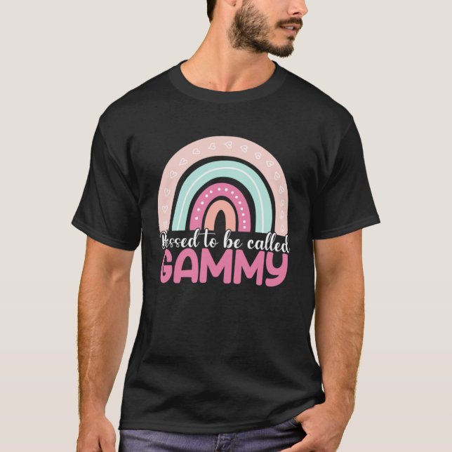 Camiseta Blessed To Be Called Gammy Rainbow Mothers Day Mom (Anverso)