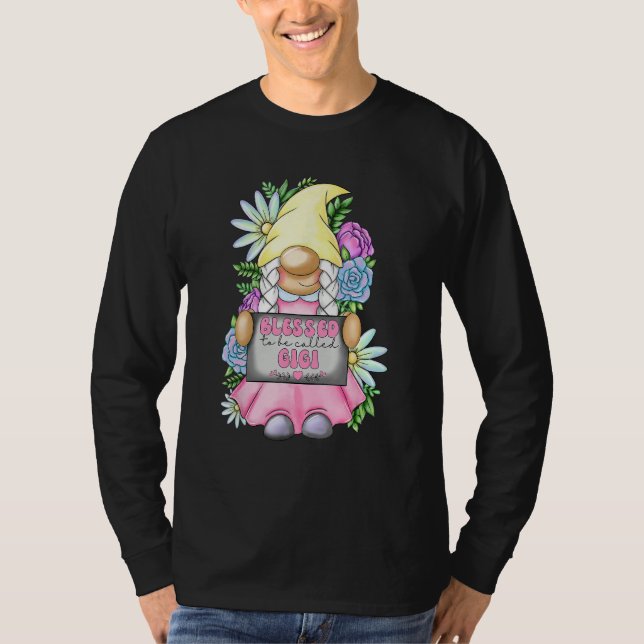 Camiseta Blessed To Be Called Gigi Gnome Cute Girl Mothers  (Anverso)