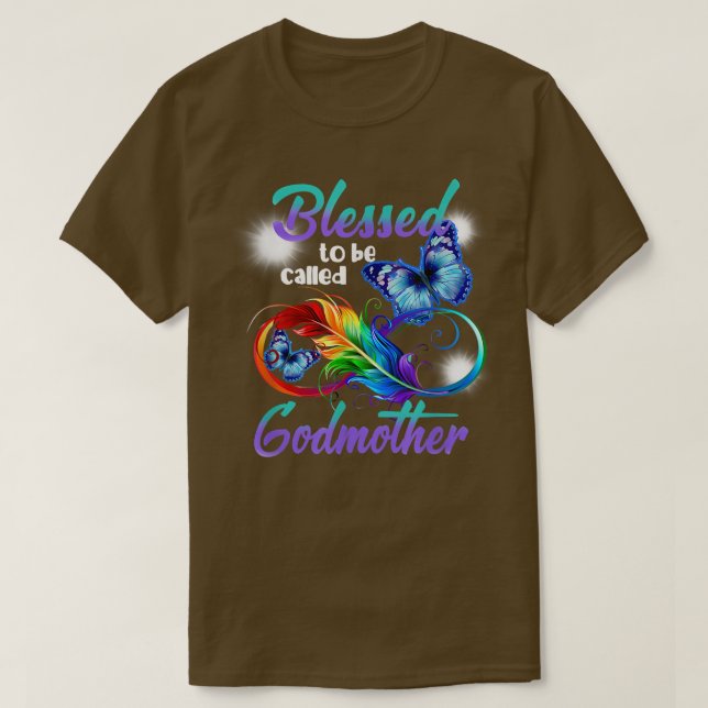 Camiseta Blessed To Be Called Godmother Butterfly Womens Mo (Diseño del anverso)