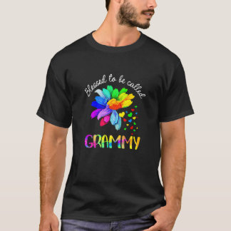 Camiseta Blessed to be called Grammy Floral  Grammy Mother'