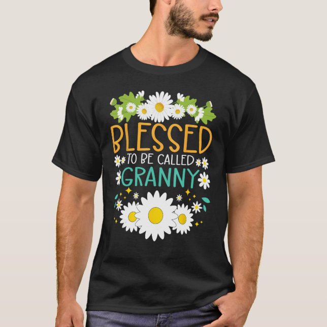 Camiseta Blessed To Be Called Granny Mothers Day Daisy Flow (Anverso)