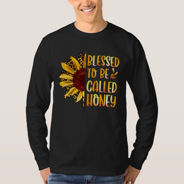 Camiseta Blessed To Be Called Honey Cute Sunflower Mothers  (Anverso)